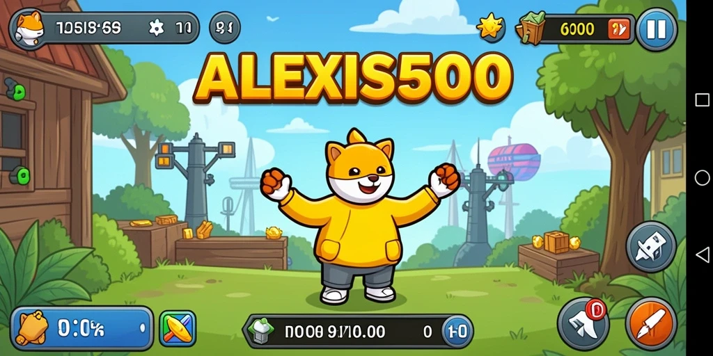 Tampilan gameplay ALEXIS500 dengan elemen Idle yang menarik.