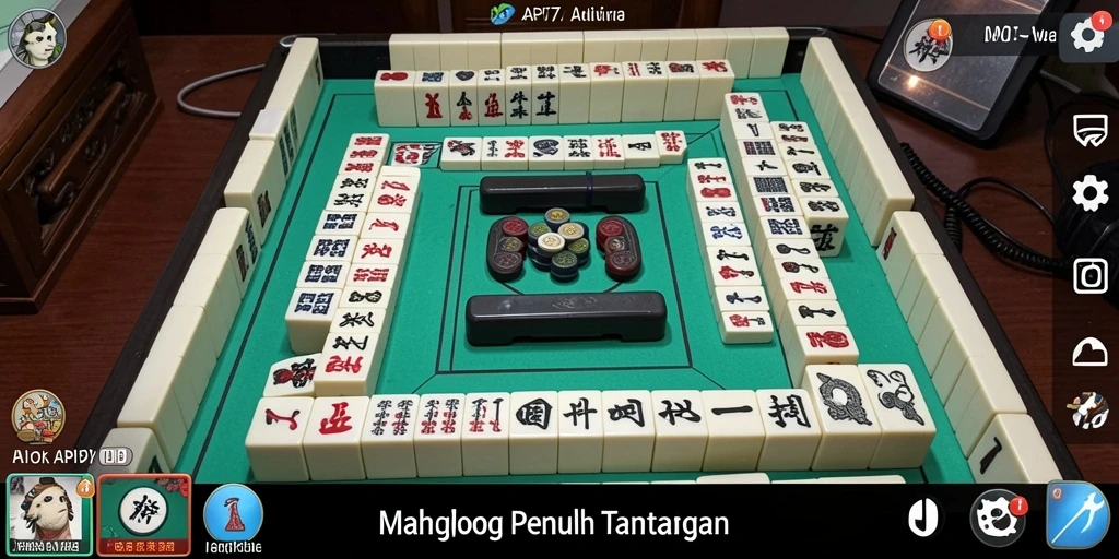 Tampilan antarmuka gameplay Mahjong yang menawan di API77.