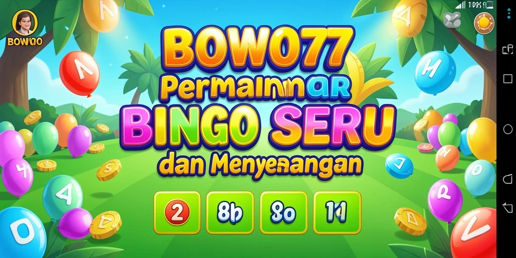Tangkapan layar utama dari permainan Bingo BOWO77 yang seru