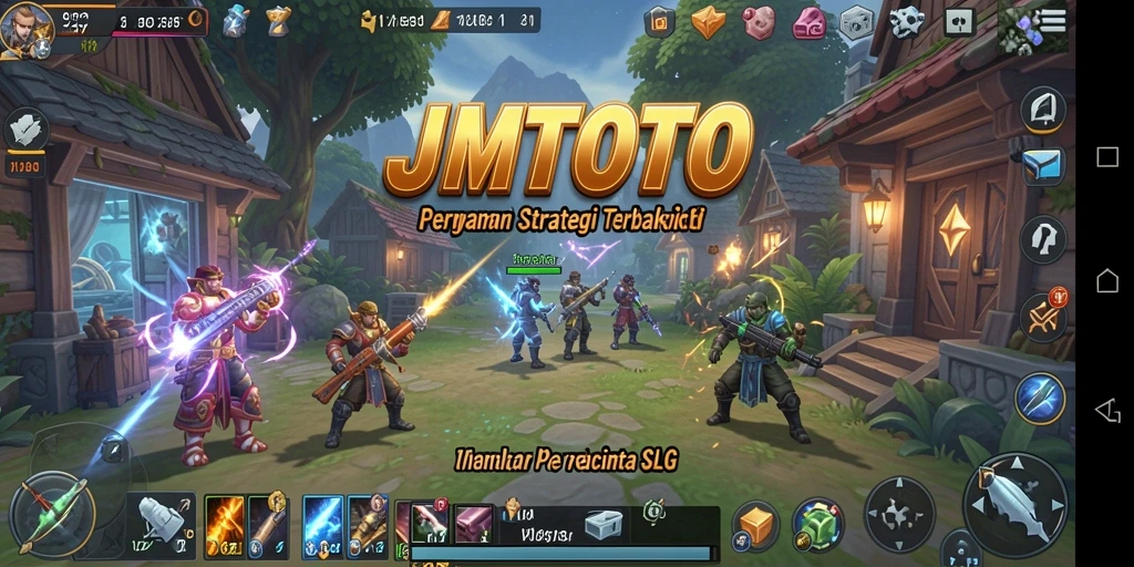 Screenshot utama JMTOTO menampilkan aksi taktis yang mendebarkan dalam gameplay SLG.