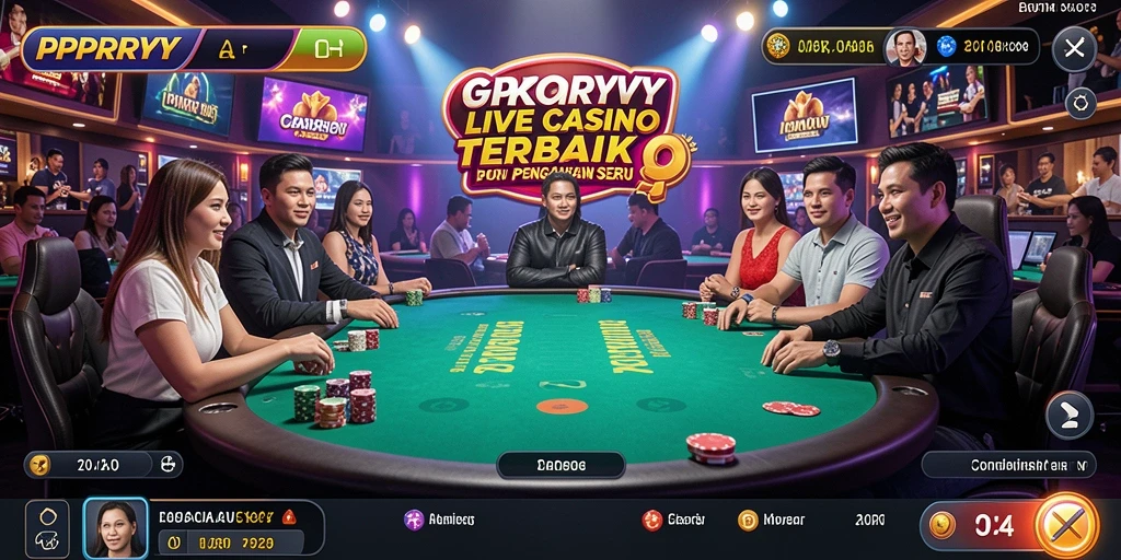 Tampilan gameplay Live Casino yang interaktif dan mendebarkan di PPRRYY.