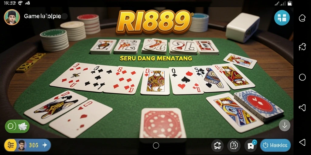 Tampilan menarik dari gameplay Gaple RI889 yang seru.