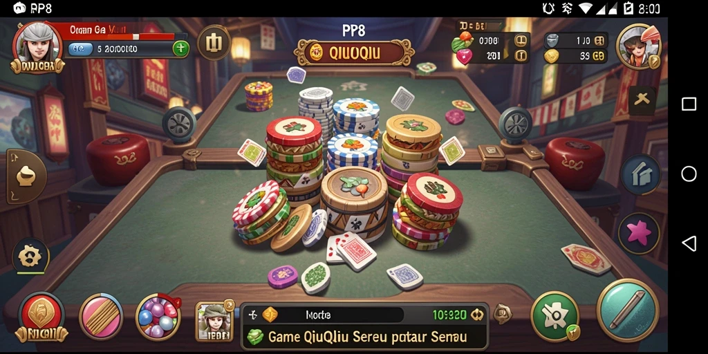 Tampilan gameplay QiuQiu yang seru dan menarik di RP8.